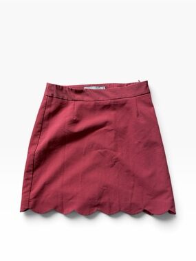 ASOS Scalloped Hem Red Women’s Mini Skirt